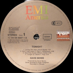 David Bowie ‎– Tonight